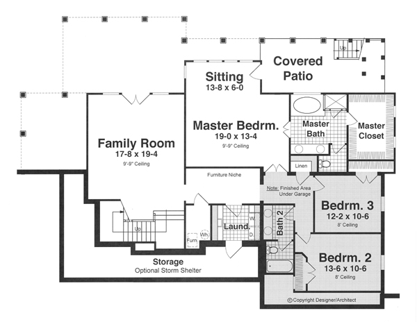 Lower Level image of AVERY II House Plan